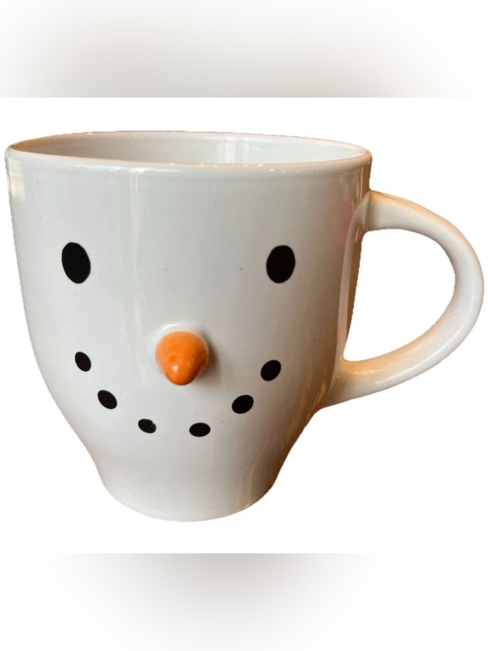 Royal Norfolk Snowman Face Christmas Holiday Coffee Mug 3D Nose